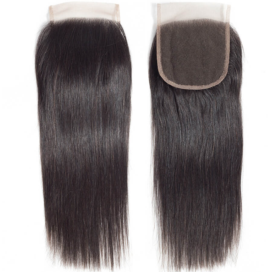 4x4 HD Transparent Lace Closure Straight Human Hair Closure