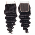 Loose Deep wave 4x4 HD Transparent Lace Closure Human Hair