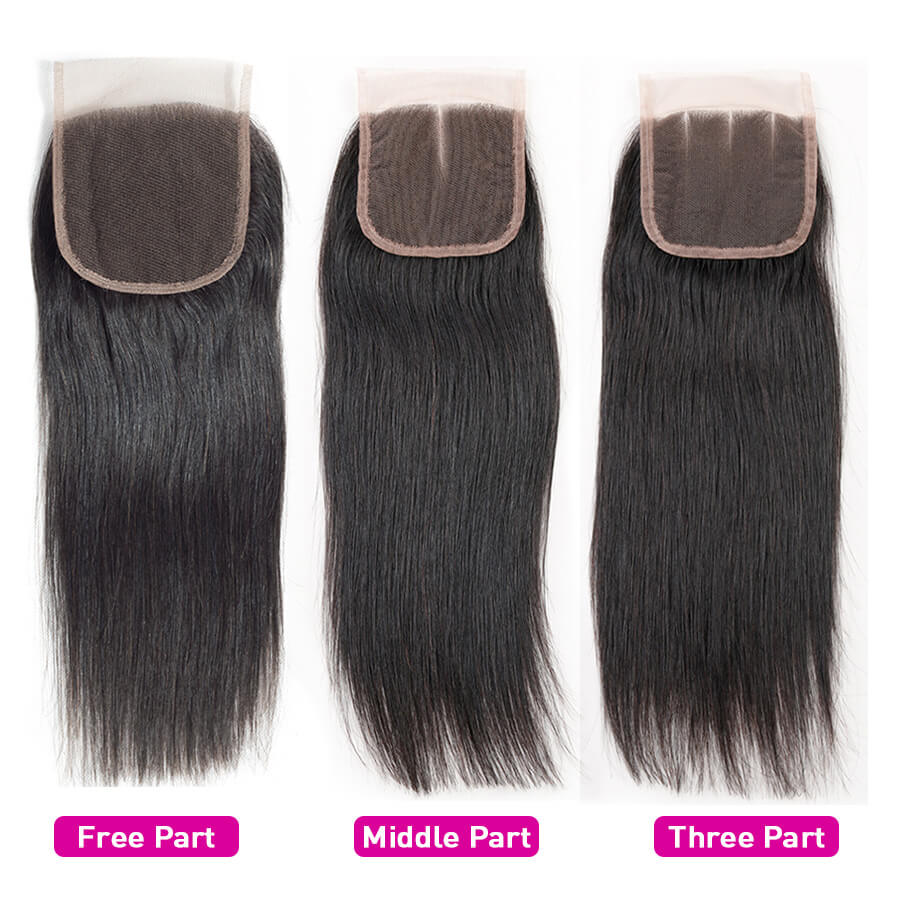 4x4 HD Transparent Lace Closure Straight Human Hair Closure