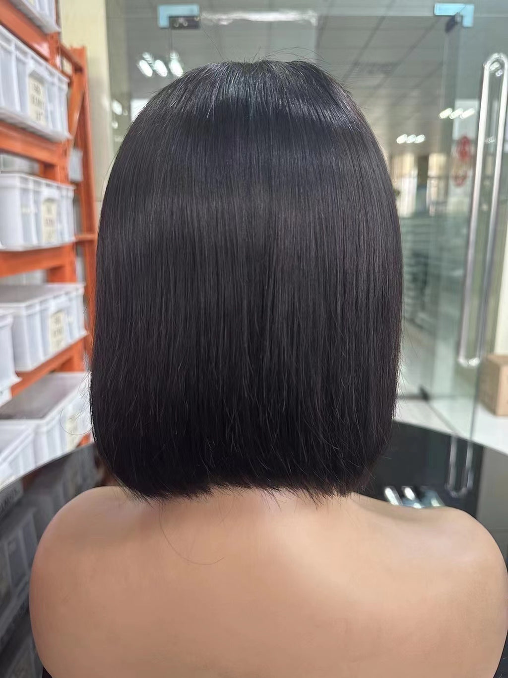 Bone Straight 4x4 Lace Closure Transparent BOB Wig Wholesale Virgin Human Hair