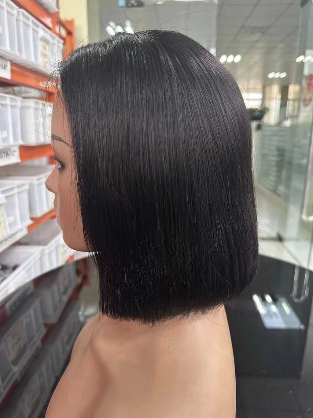 Bone Straight 4x4 Lace Closure Transparent BOB Wig Wholesale Virgin Human Hair
