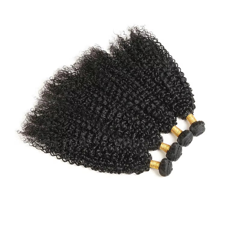 Virgin Cuticle Aligned Human Hair Bundles Curly Human Hair Extension