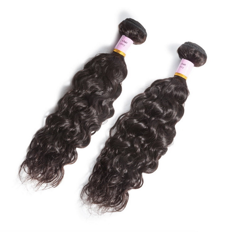 Virgin Cuticle Aligned Human Hair Bundles water wave Human Hair Weave extensions