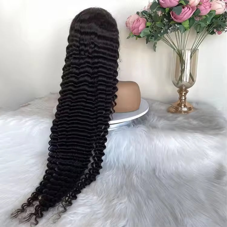 Deep Wave 13x4 Transparent Lace Frontal Wig Wholesale, Forever Tight Curls, Still Keep Curls After Washed