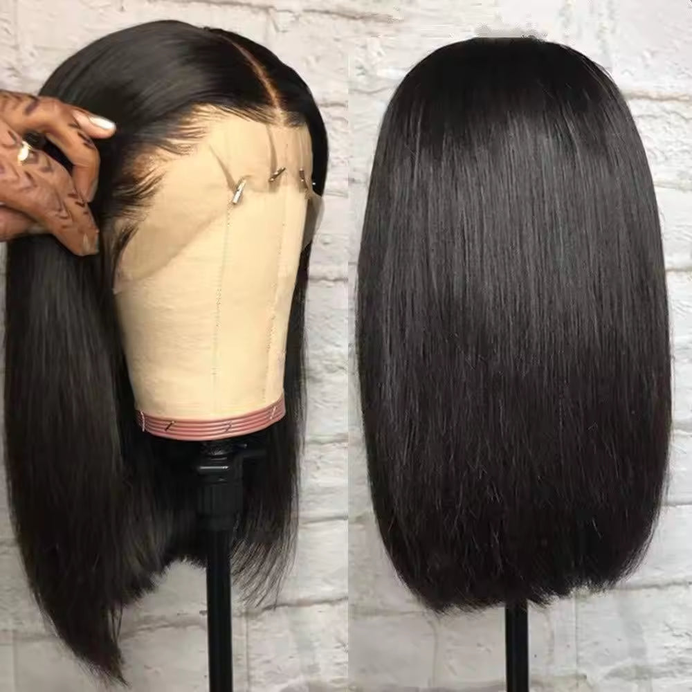 Bone Straight 13x4 Transparent Lace Frontal BOB Wig Wholesale Virgin Human Hair