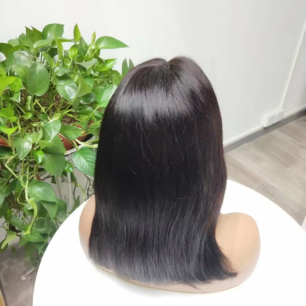 Bone Straight 13x4 Transparent Lace Frontal BOB Wig Wholesale Virgin Human Hair