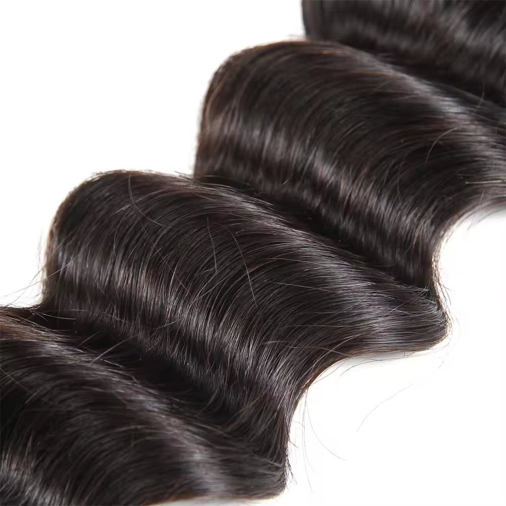 Virgin Cuticle Aligned Human Hair Bundles Loose Deep Human Hair Weave extensions