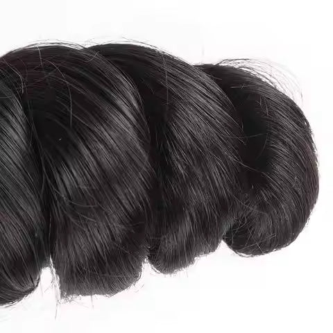 Natural Full Cuticle Aligned Virgin Brazilian Human Hair Extensions Loose Wave