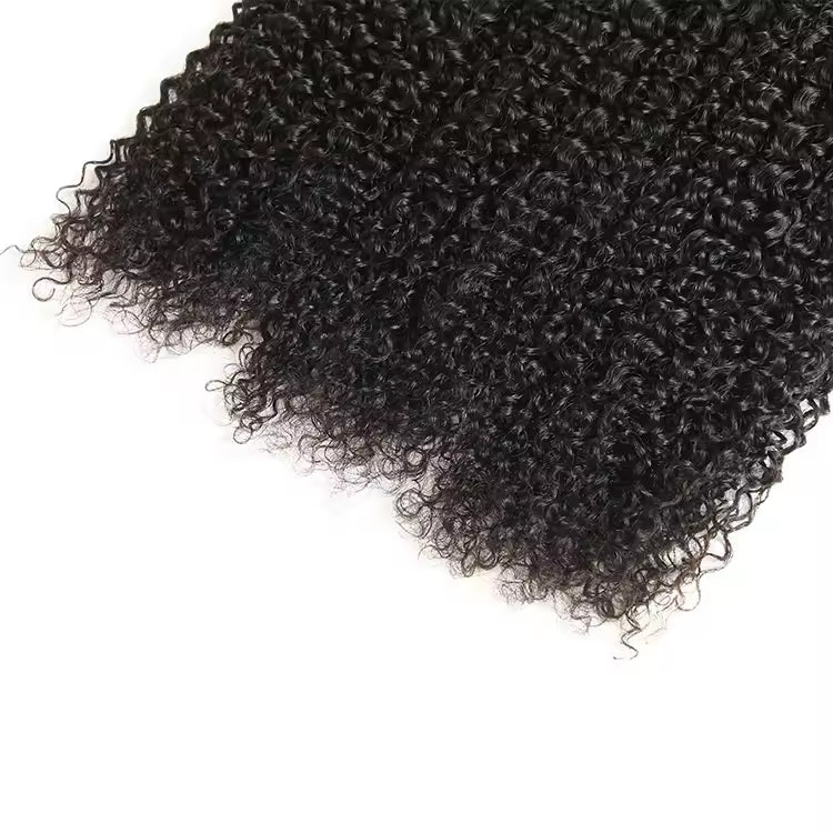 Virgin Cuticle Aligned Human Hair Bundles Curly Human Hair Extension